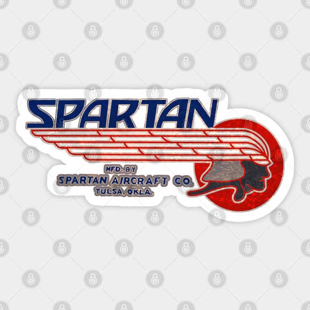 Spartan Aircraft company Sticker by Midcenturydave